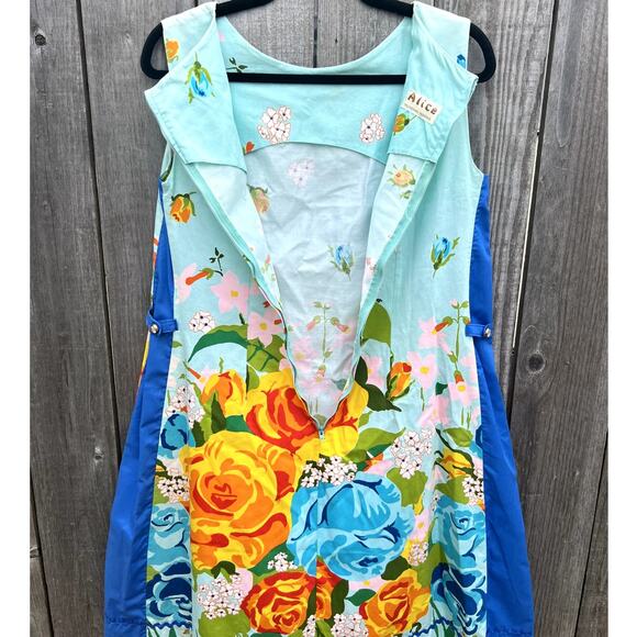 Vintage | Alice Polynesian Fashion Rare 60s Hawaiian Mod Shift Dress Size M/L - Picture 8 of 11